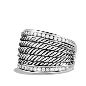 David Yurman Wheaton Band Ring With Diamonds